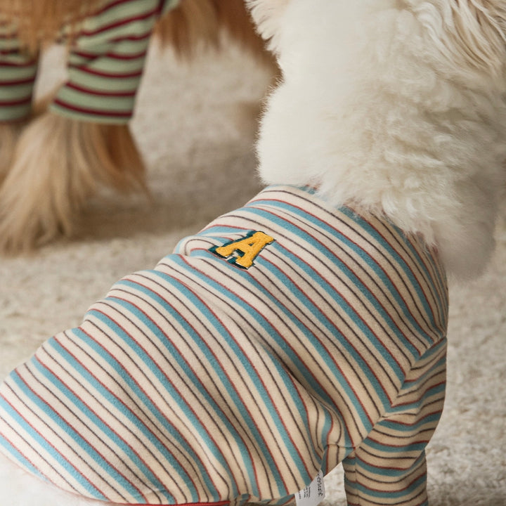 ※予約販売【andblank】A Stitch SoftWarm Stripe Short Sleeve（Ecru）