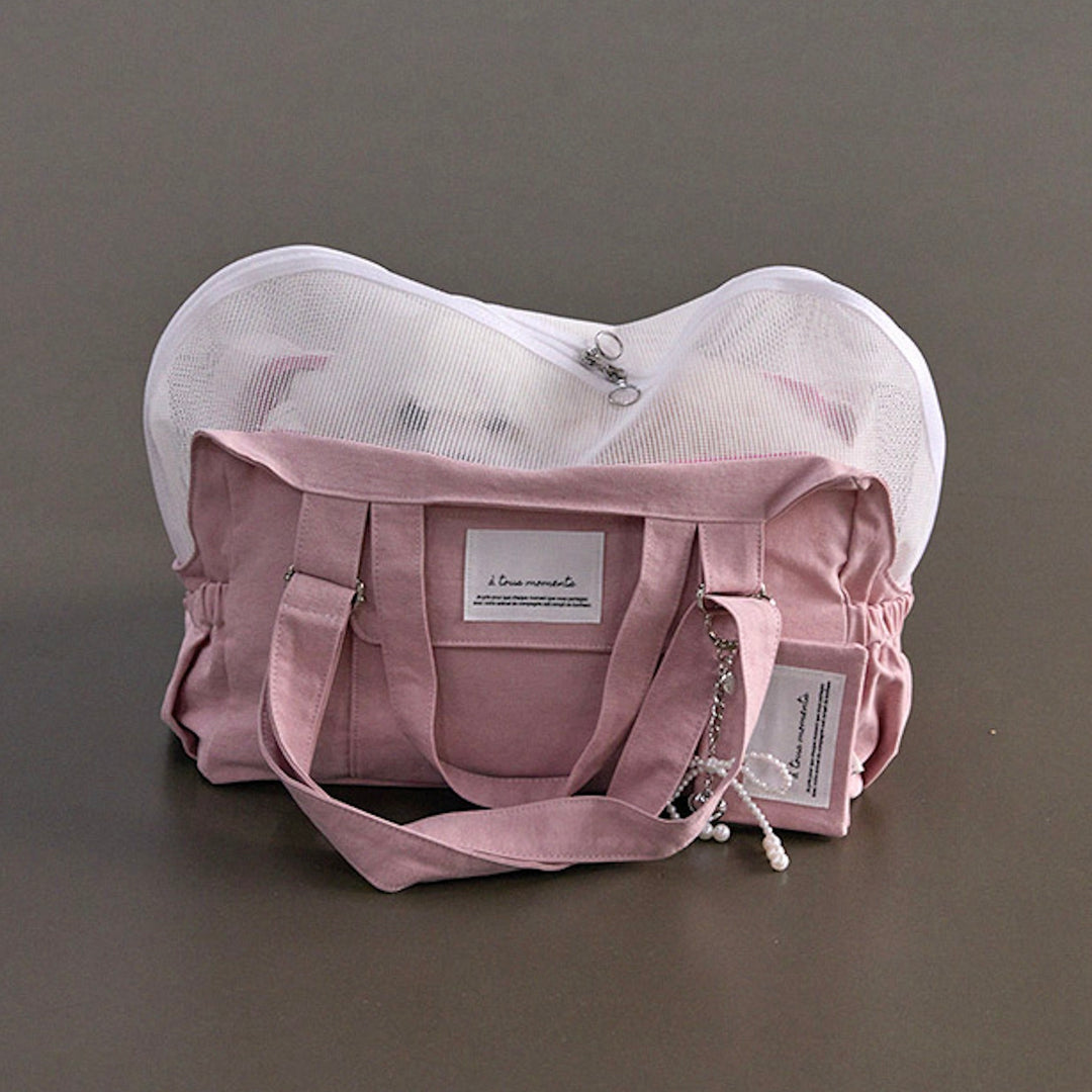 ※予約販売【a tous moments】Partir bag - Powder Pink（Cushion + Shoulder Pad Set）｜犬用バッグ