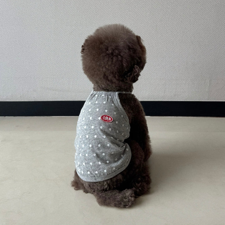 ※予約販売【CRR】Retro Dot Strap Top（Gray）