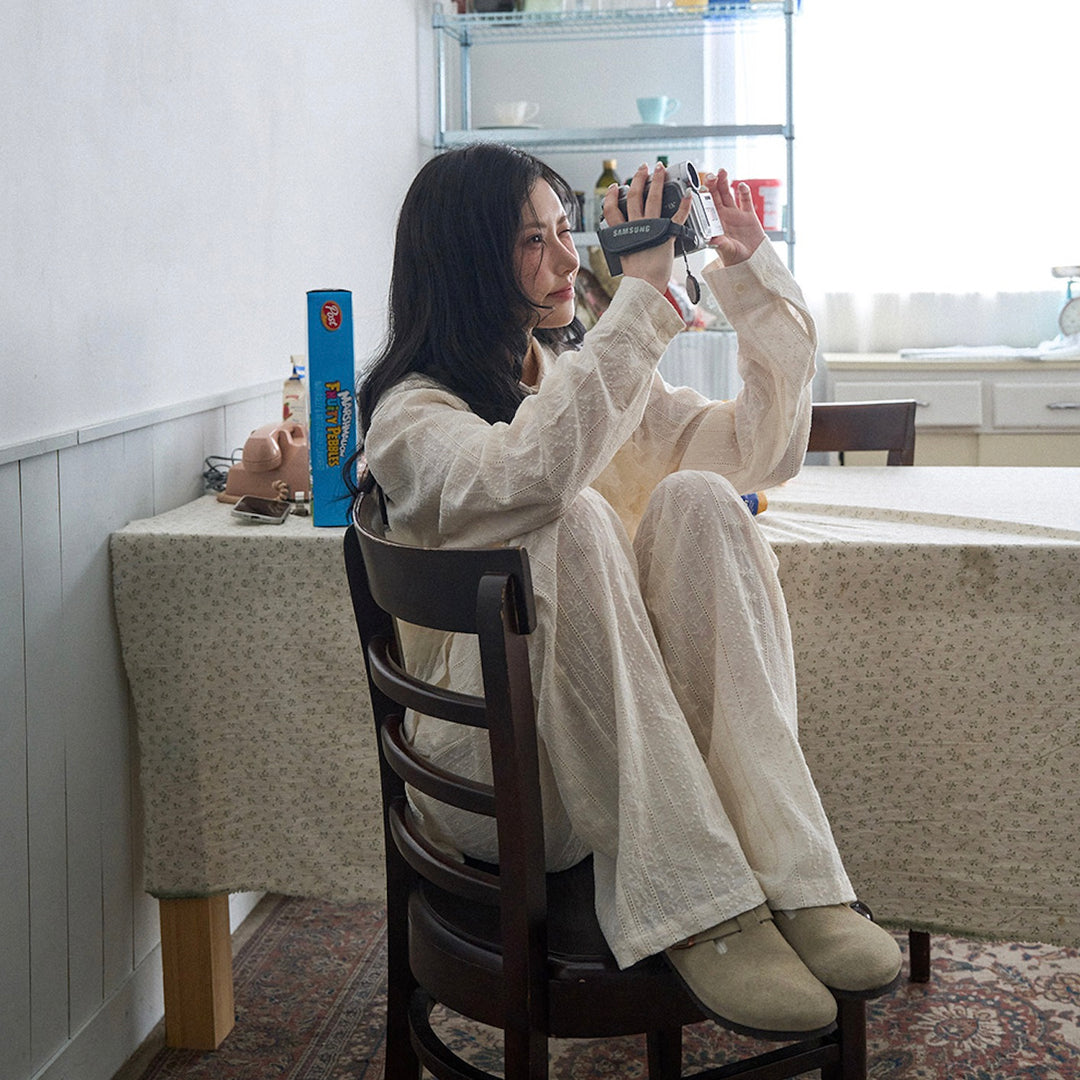 ※予約販売【noutti】Aile Eyelet Shirt（Natural Ivory）
