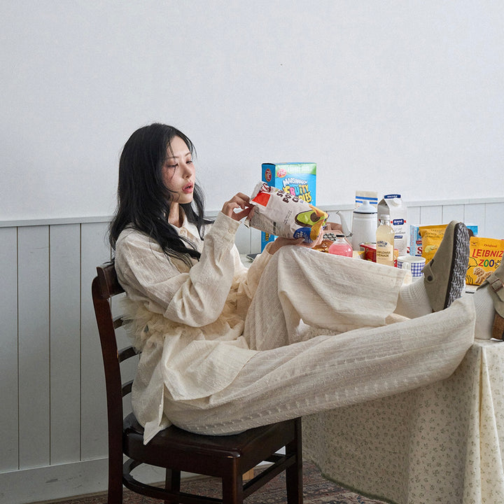 ※予約販売【noutti】Aile Eyelet Shirt（Natural Ivory）