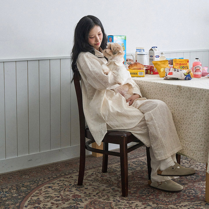 ※予約販売【noutti】Aile Eyelet Shirt（Natural Ivory）