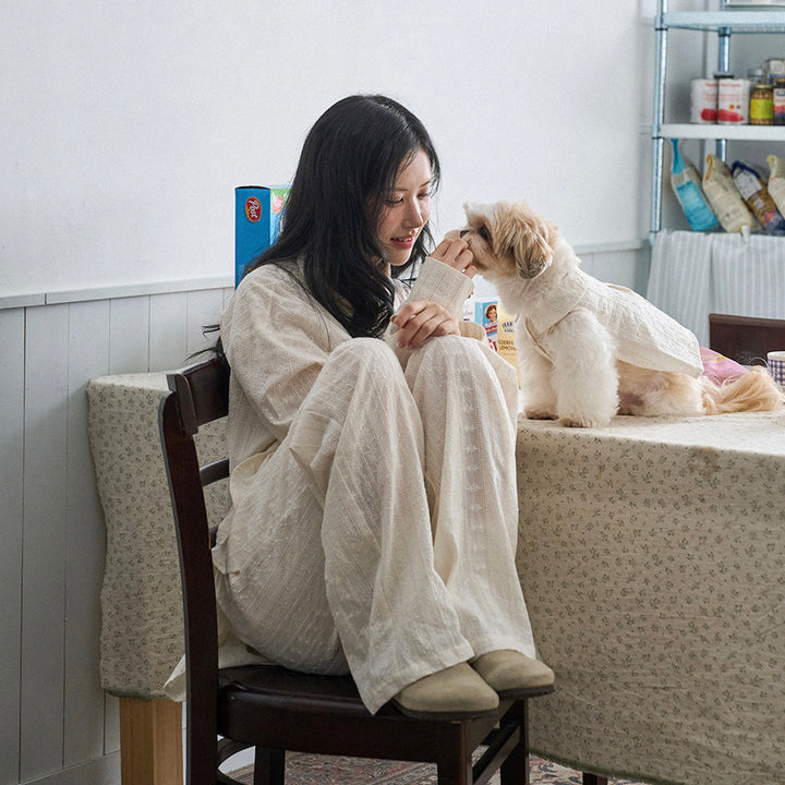 ※予約販売【noutti】Aile Eyelet Shirt（Natural Ivory）