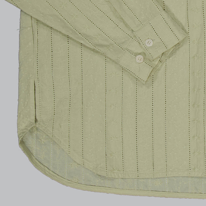 ※予約販売【noutti】Aile Eyelet Shirt（Sage Green）
