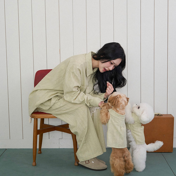※予約販売【noutti】Aile Eyelet Shirt（Sage Green）