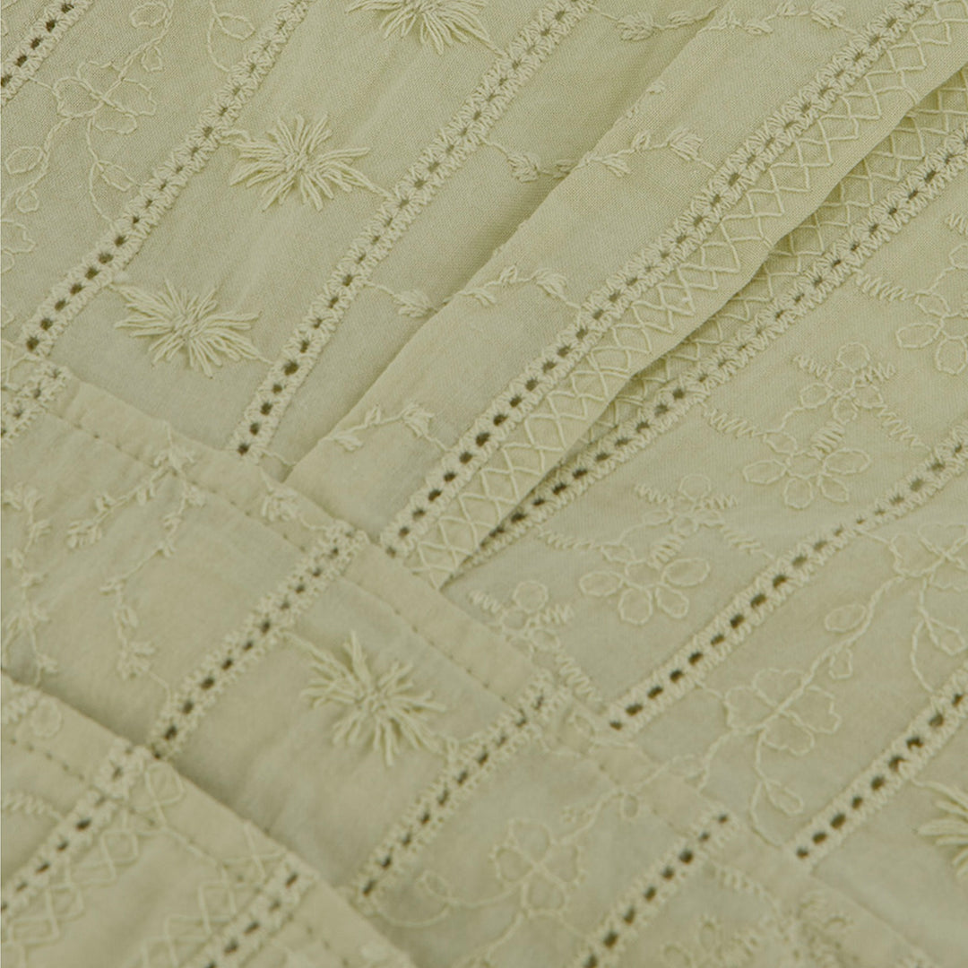 ※予約販売【noutti】Aile Eyelet Sleeveless Shirt（Sage Green）