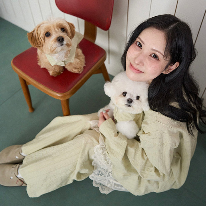 ※予約販売【noutti】Aile Eyelet Sleeveless Shirt（Sage Green）