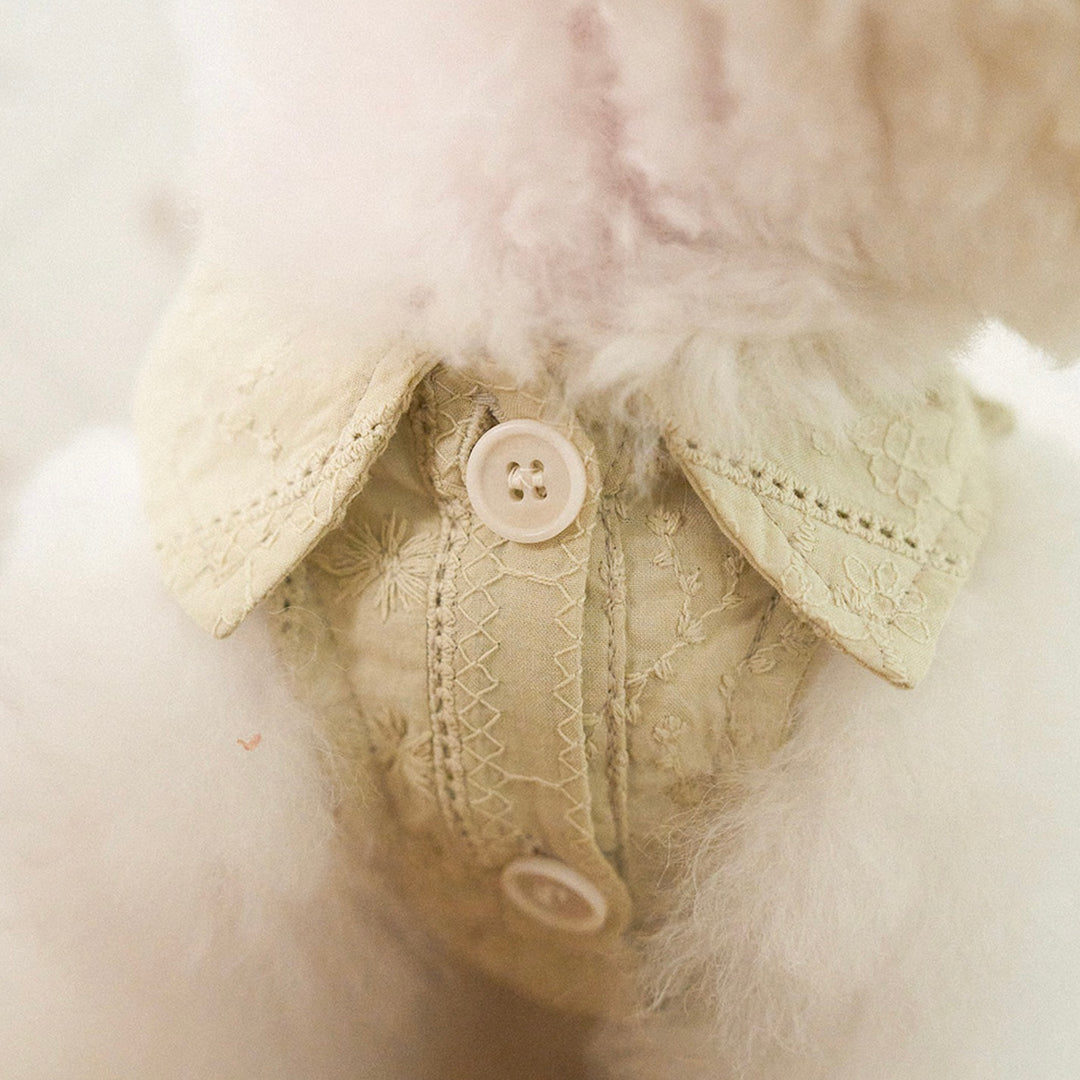 ※予約販売【noutti】Aile Eyelet Sleeveless Shirt（Sage Green）