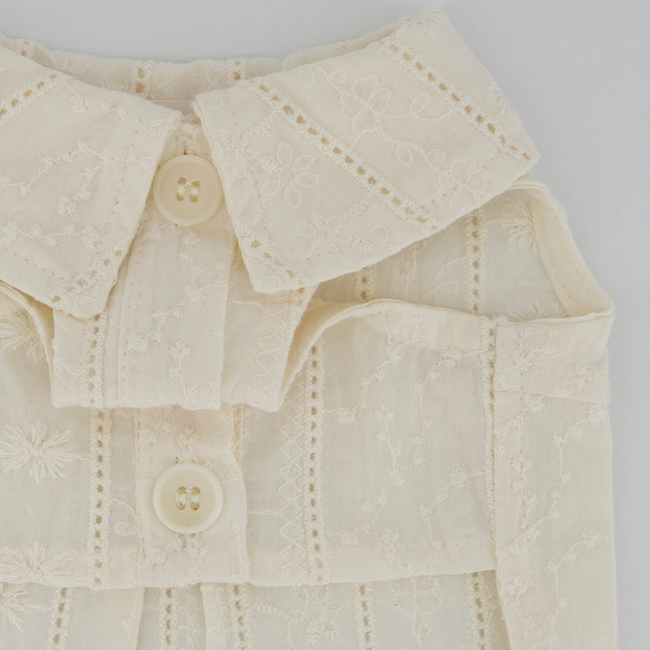 ※予約販売【noutti】Aile Eyelet Sleeveless Shirt（Natural Ivory）