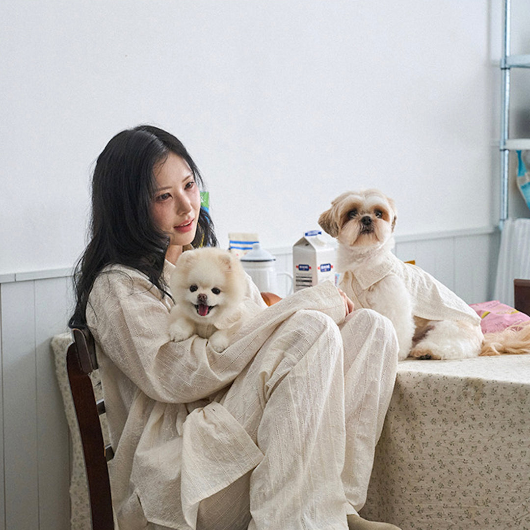 ※予約販売【noutti】Aile Eyelet Sleeveless Shirt（Natural Ivory）