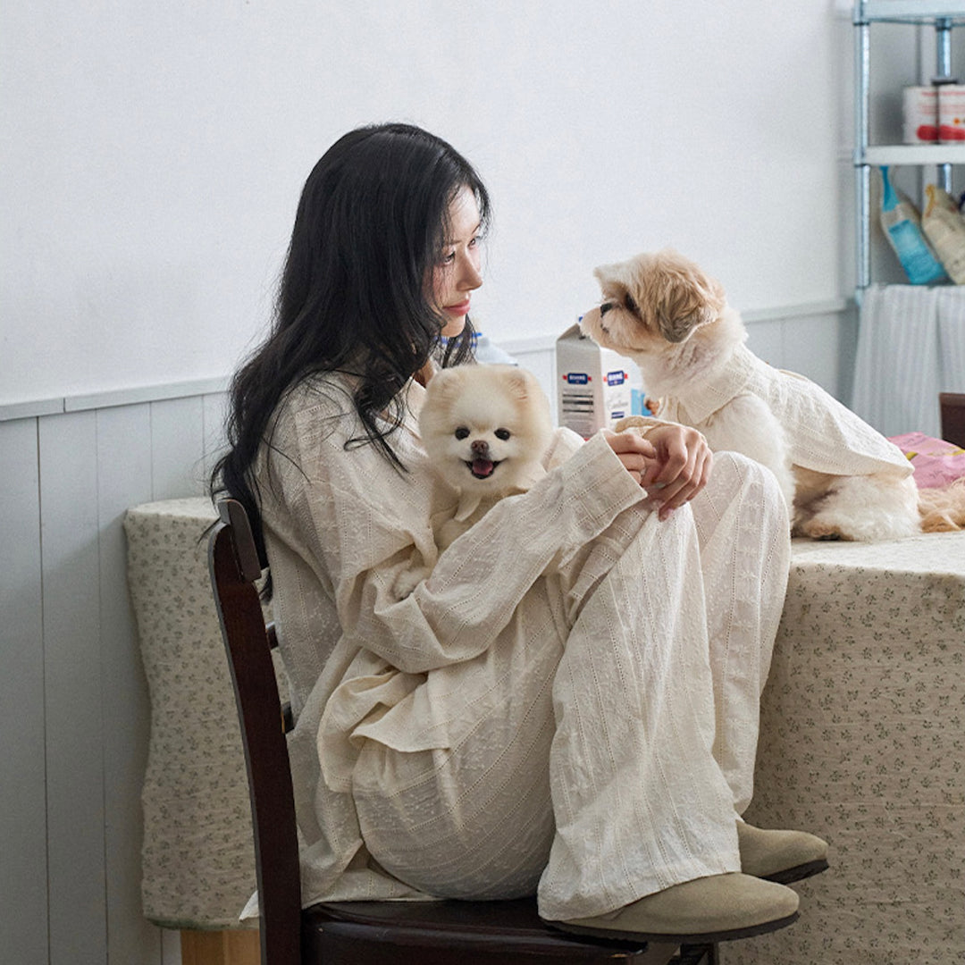 ※予約販売【noutti】Aile Eyelet Sleeveless Shirt（Natural Ivory）