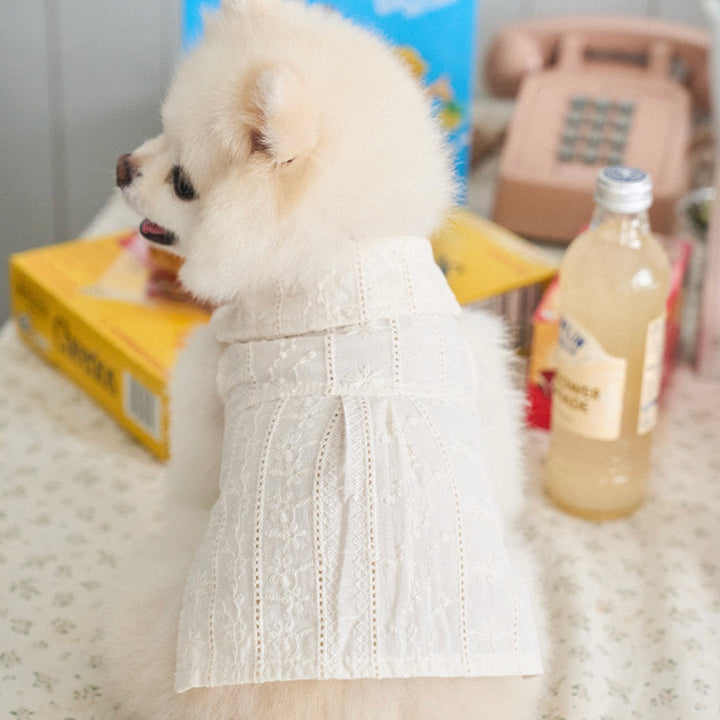 ※予約販売【noutti】Aile Eyelet Sleeveless Shirt（Natural Ivory）
