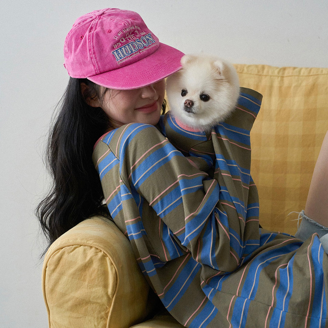 即納【noutti】Momo Stripe T-shirt - for human（Vintage Khaki）