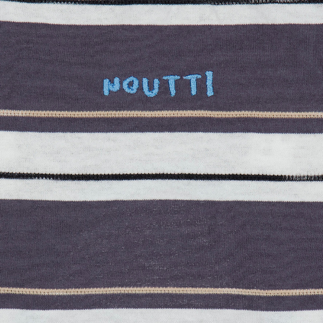 ※予約販売【noutti】Momo Stripe T-shirt（Dark Gray）