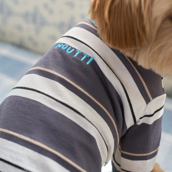 ※予約販売【noutti】Momo Stripe T-shirt（Dark Gray）