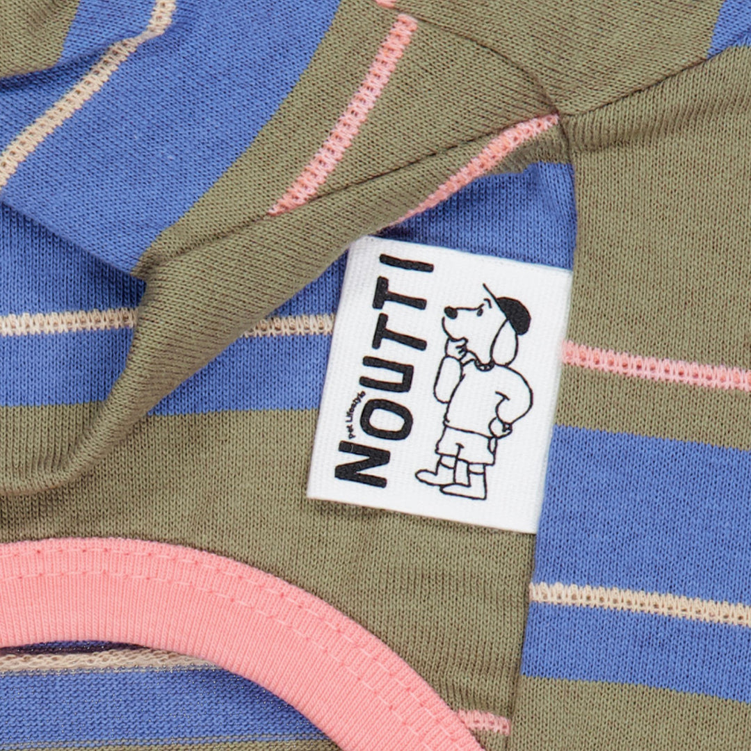 ※予約販売【noutti】Momo Stripe T-shirt（Vintage Khaki）