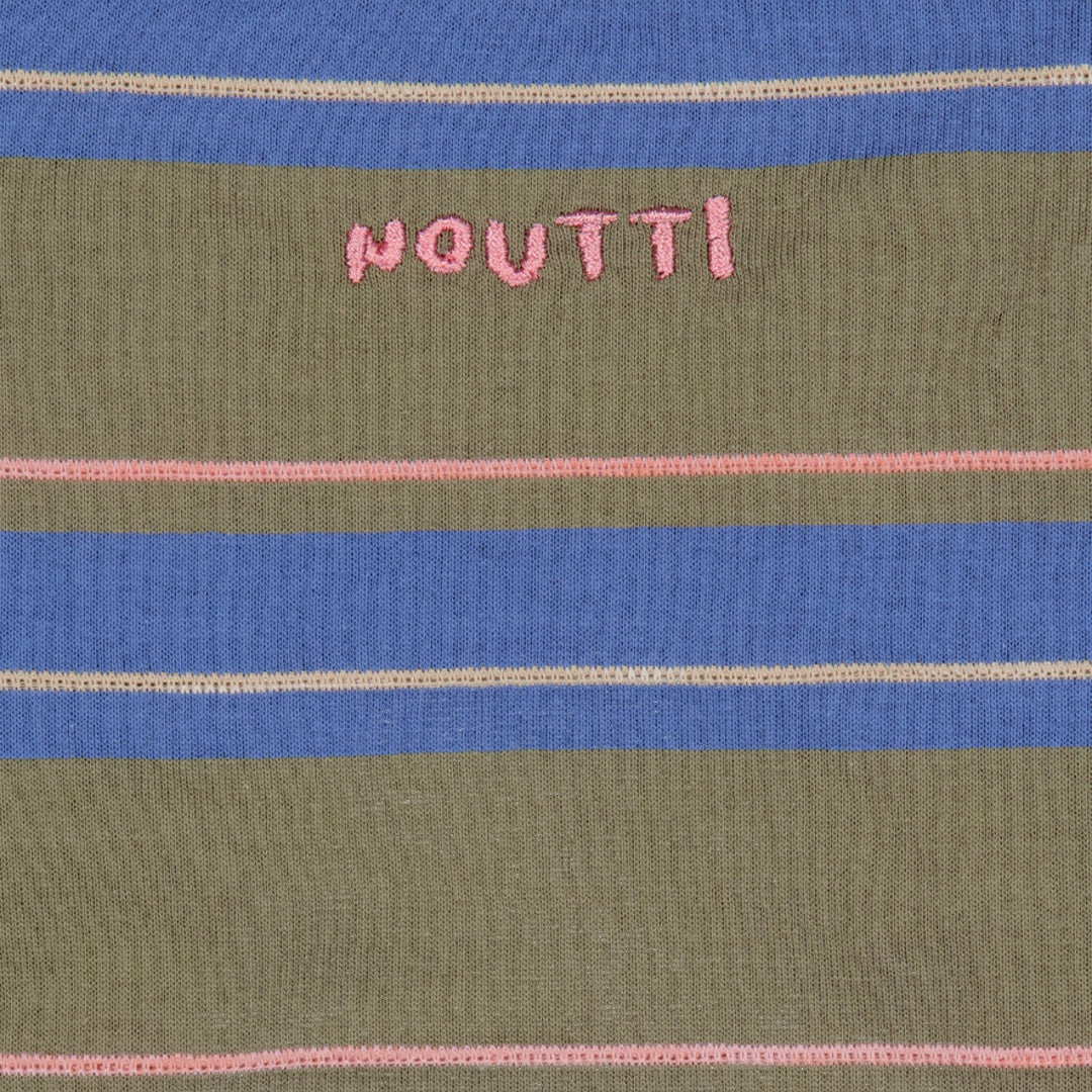 ※予約販売【noutti】Momo Stripe T-shirt（Vintage Khaki）