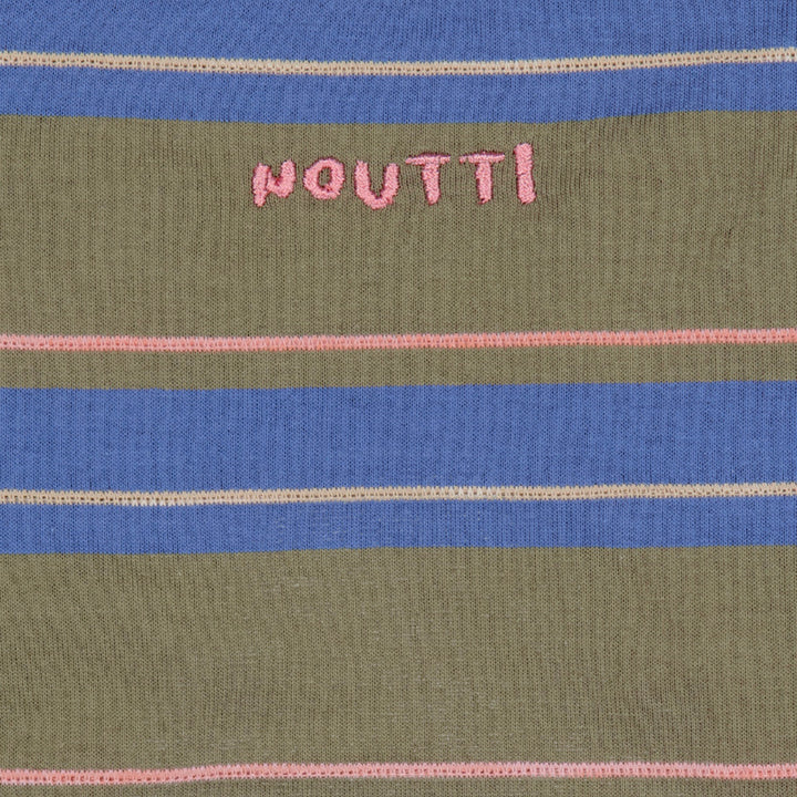 ※予約販売【noutti】Momo Stripe T-shirt（Vintage Khaki）