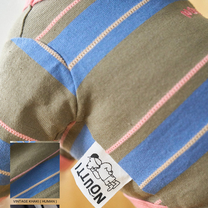 ※予約販売【noutti】Momo Stripe T-shirt（Vintage Khaki）