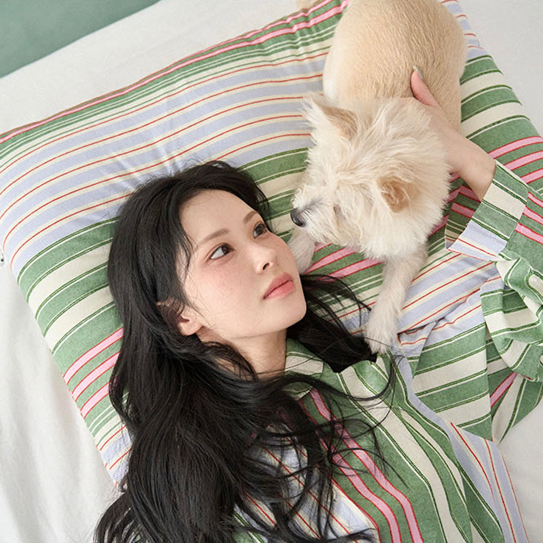 ※予約販売【noutti】Poppy Stripe Cushion（2color）