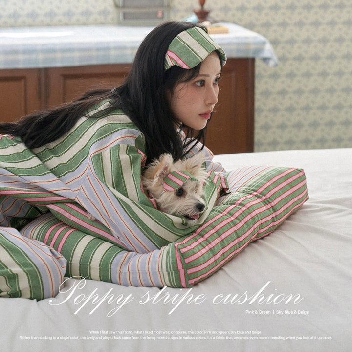 ※予約販売【noutti】Poppy Stripe Cushion（2color）