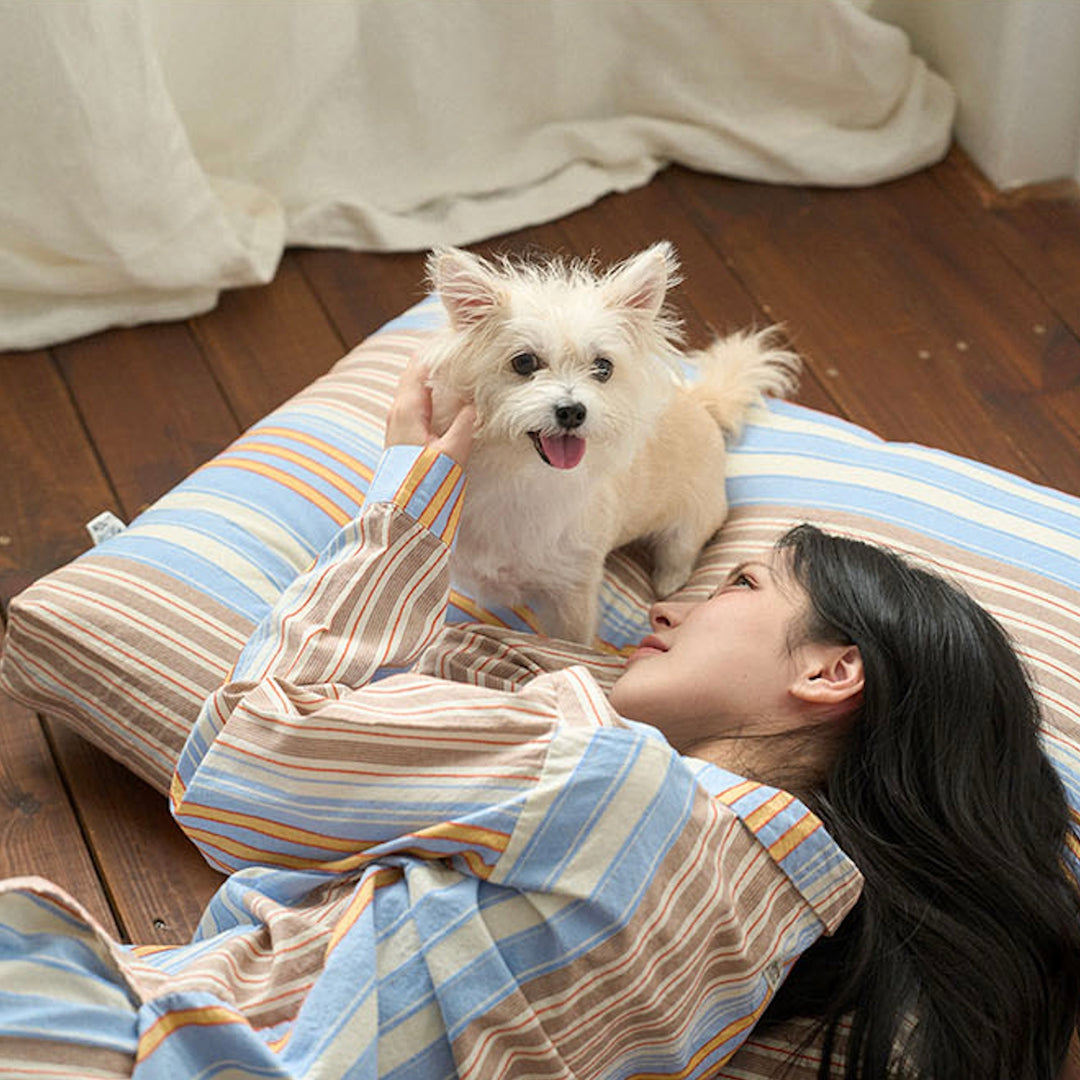 ※予約販売【noutti】Poppy Stripe Cushion（2color）