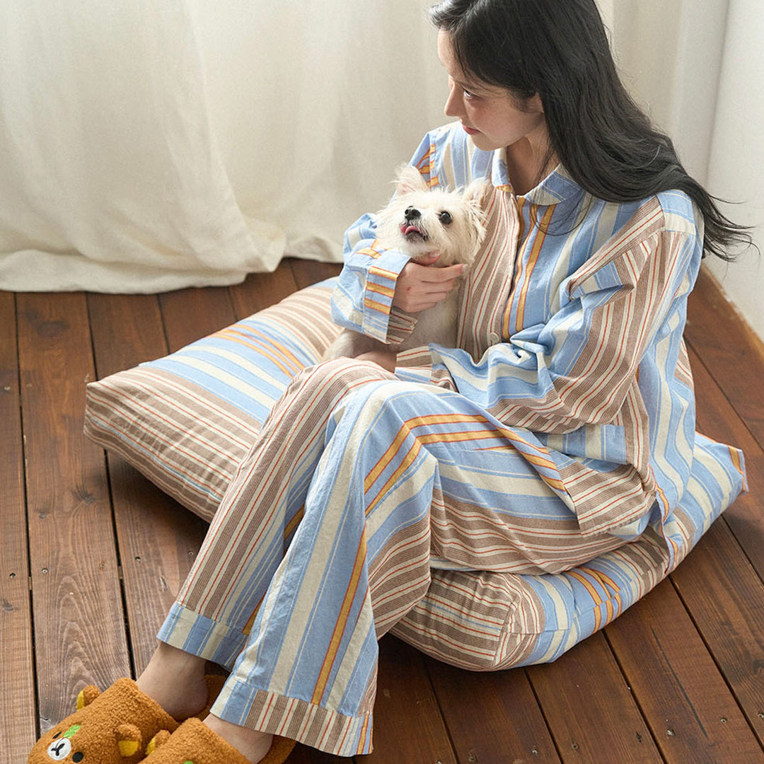 ※予約販売【noutti】Poppy Stripe Cushion（2color）