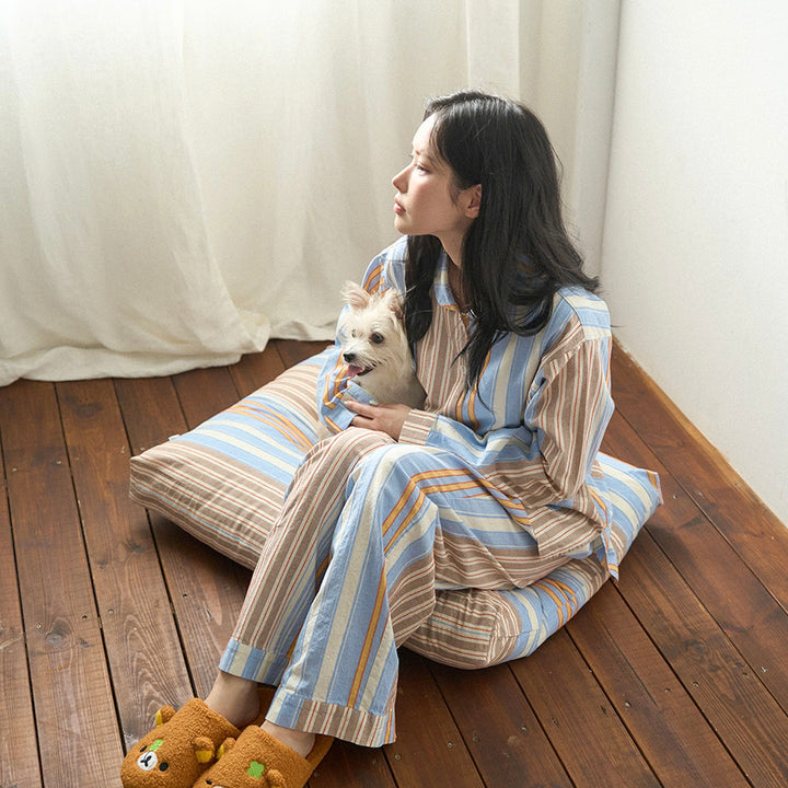 ※予約販売【noutti】Poppy Stripe Cushion（2color）
