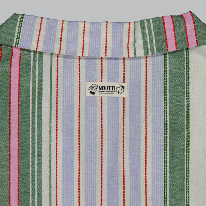 ※予約販売【noutti】Poppy Stripe Pajama（Pink & Green）