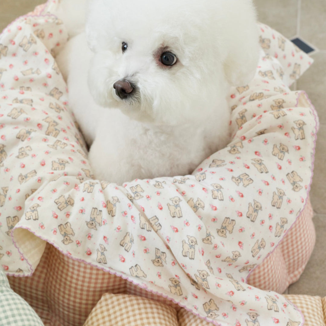 ※予約販売【azalea】Flower Lamb Blanket
