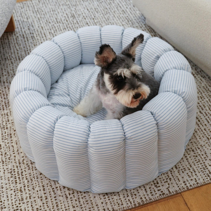 ※予約販売【azalea】Canele Cushion（New Stripe Blue）
