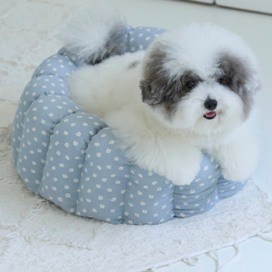 ※予約販売【azalea】Canele Cushion（Blue Flower）
