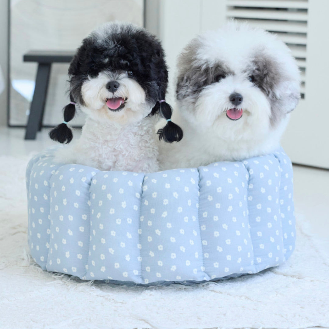 ※予約販売【azalea】Canele Cushion（Blue Flower）
