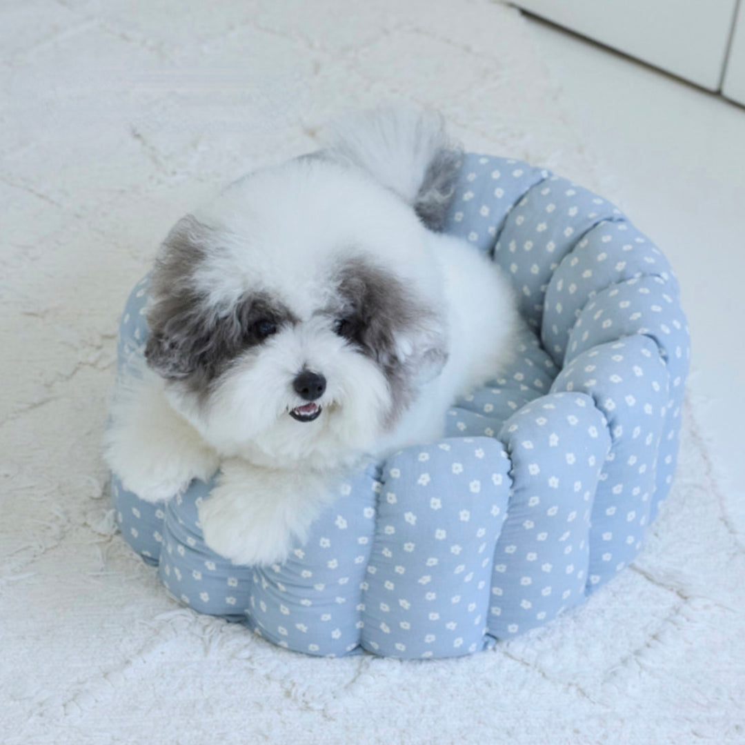 ※予約販売【azalea】Canele Cushion（Blue Flower）
