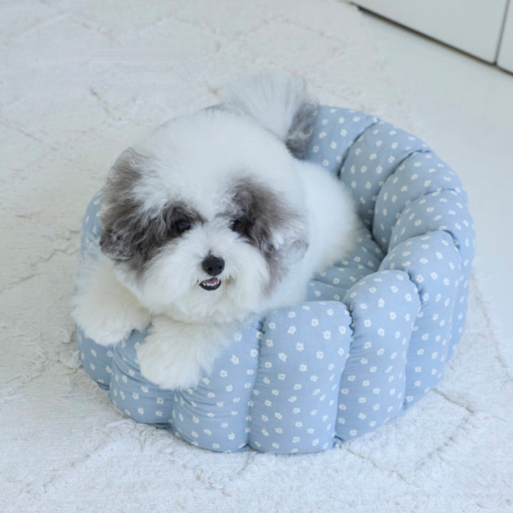 ※予約販売【azalea】Canele Cushion（Blue Flower）