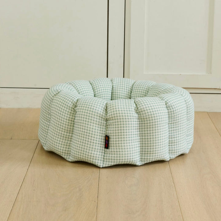 ※予約販売【azalea】Canele Cushion（Check Mint）
