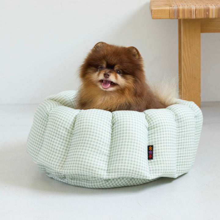 ※予約販売【azalea】Canele Cushion（Check Mint）