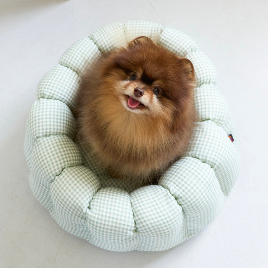 ※予約販売【azalea】Canele Cushion（Check Mint）