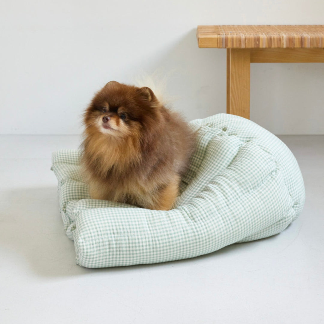 ※予約販売【azalea】Canele Cushion（Check Mint）