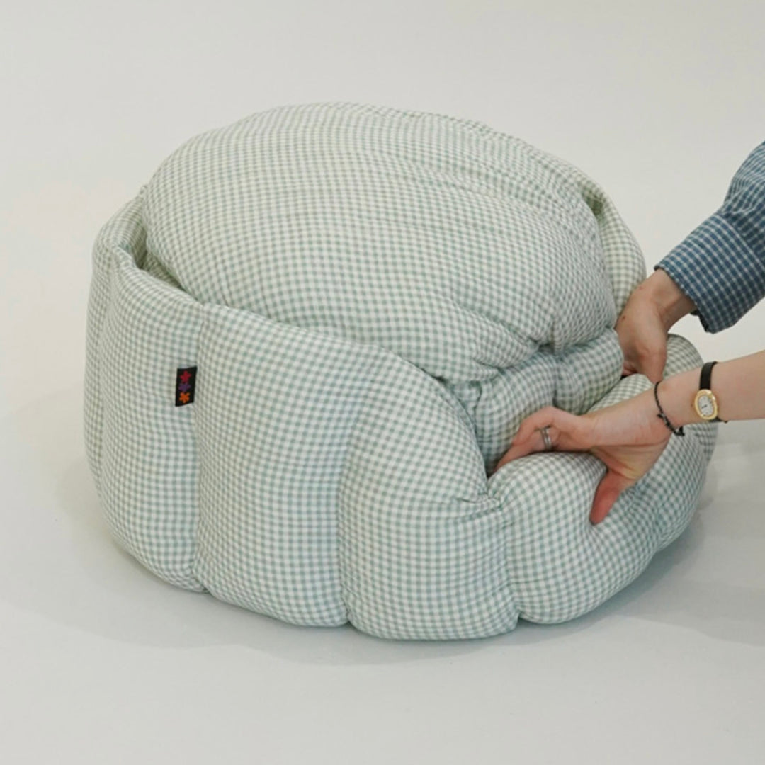 ※予約販売【azalea】Canele Cushion（Check Mint）