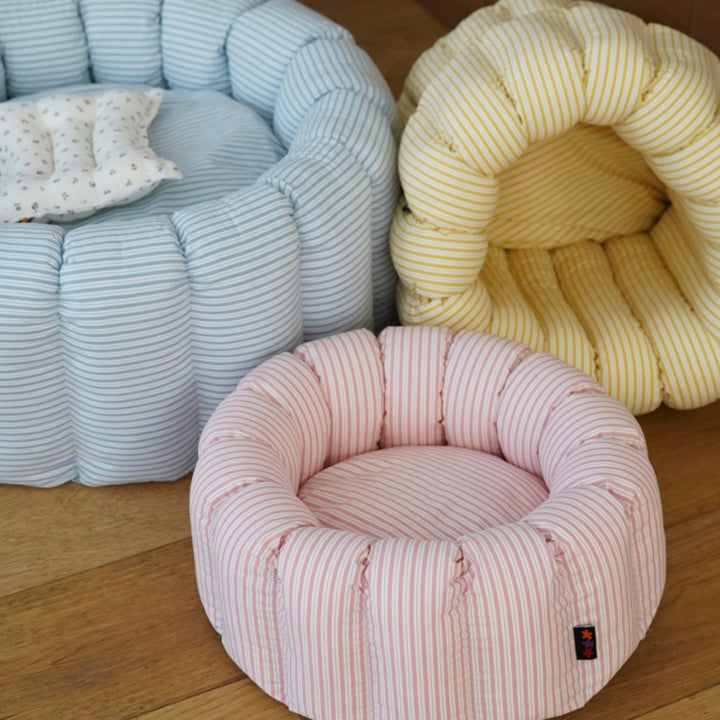 ※予約販売【azalea】Canele Cushion（New Stripe Blue）