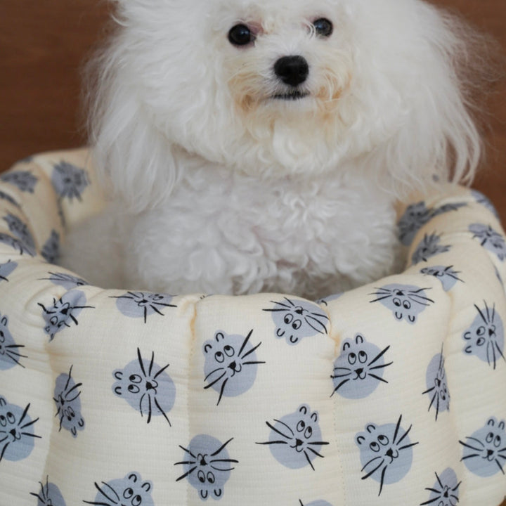 ※予約販売【azalea】Canele Cushion（Meow Cream Cheese）