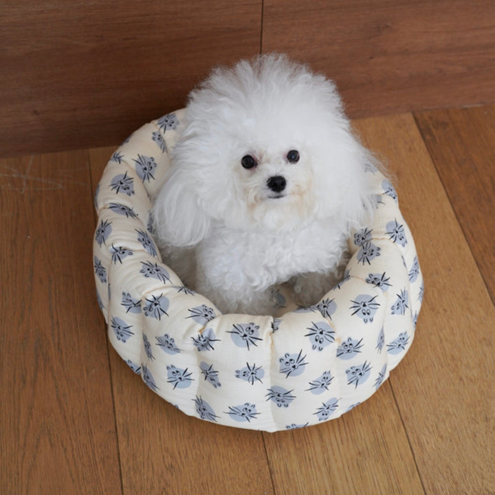 ※予約販売【azalea】Canele Cushion（Meow Cream Cheese）