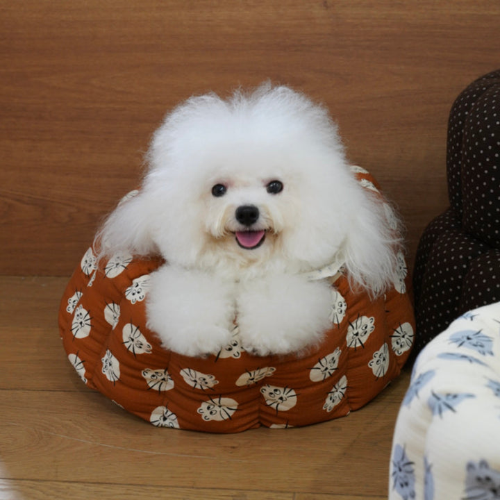 ※予約販売【azalea】Canele Cushion（Meow Caramel Cheese）