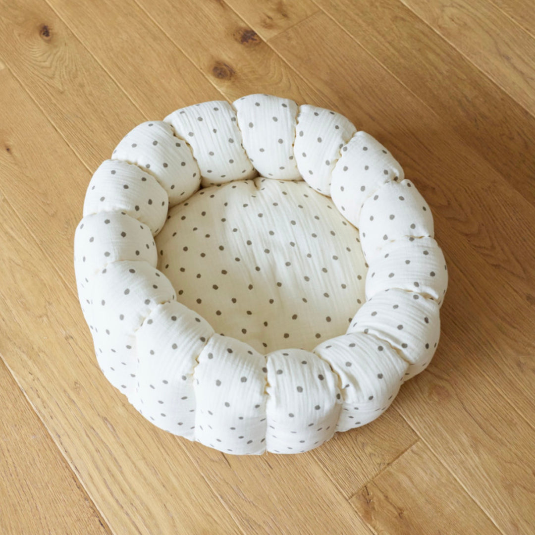 ※予約販売【azalea】Canele Cushion（Ivory Dot）