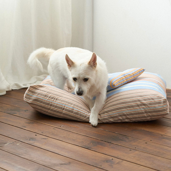 ※予約販売【noutti】Poppy Stripe Pillow（2color）