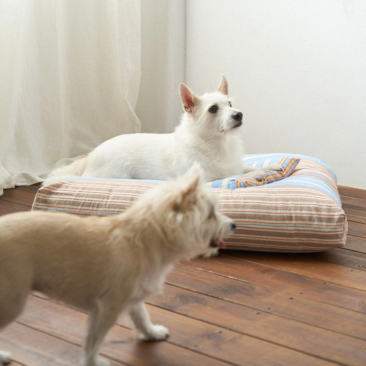 ※予約販売【noutti】Poppy Stripe Pillow（2color）