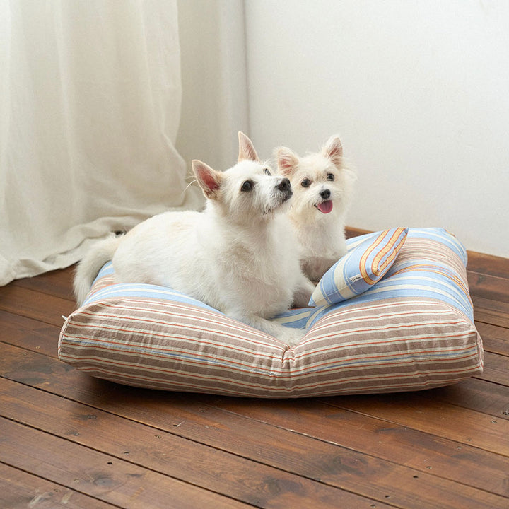 ※予約販売【noutti】Poppy Stripe Pillow（2color）