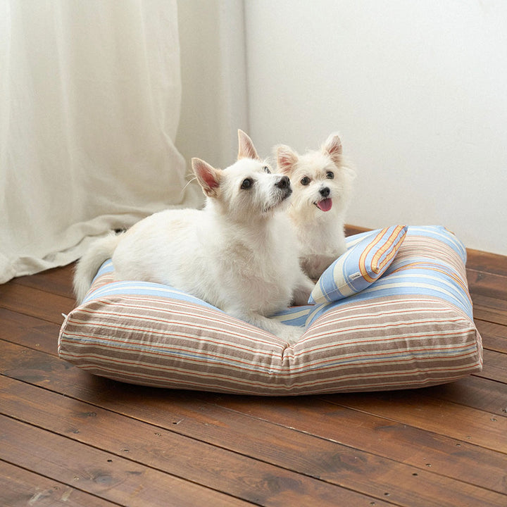 ※予約販売【noutti】Poppy Stripe Pillow（2color）