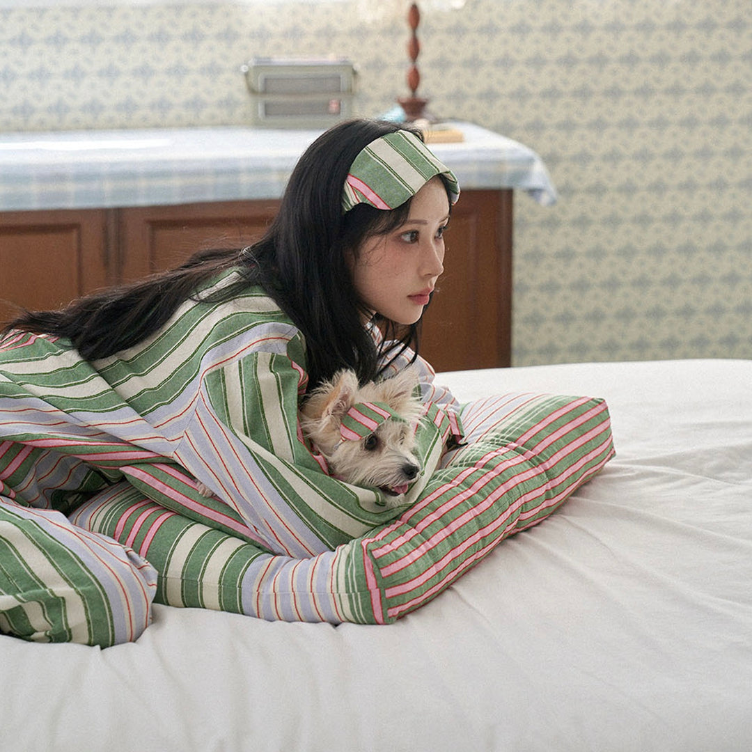 ※予約販売【noutti】Poppy Stripe Pillow（2color）